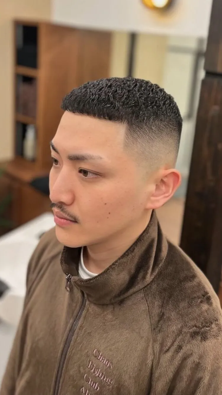 Barber Cut & アイロンパーマ
