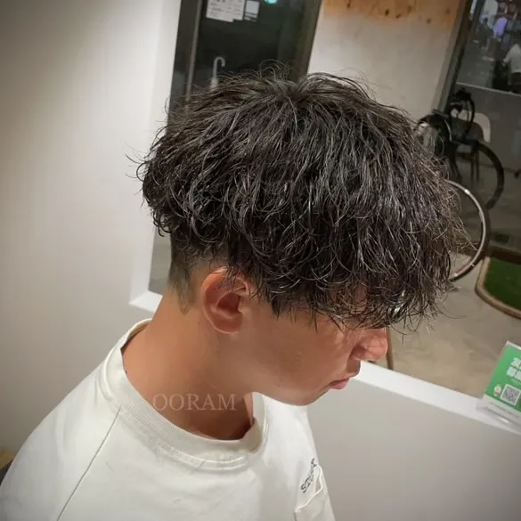 波巻きパーマ　