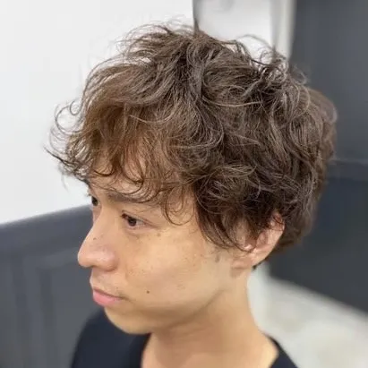 メンズカット＋パーマ＋カラー　