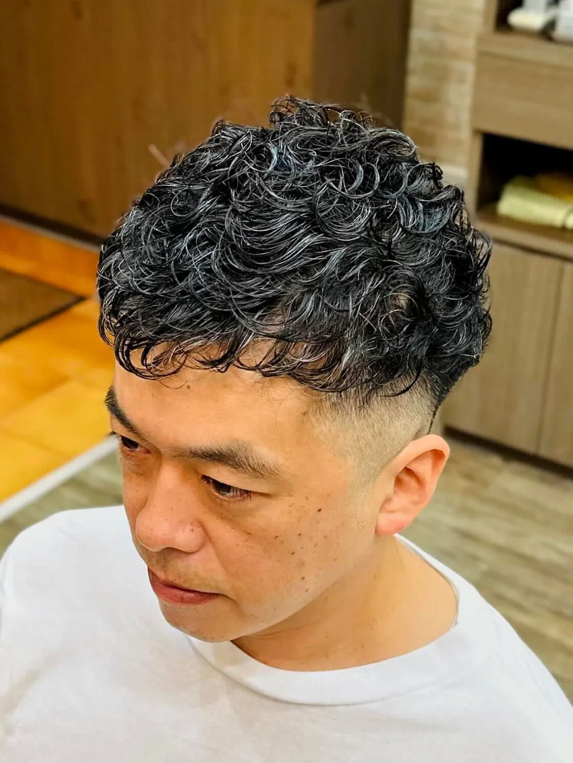 MD式アイロンパーマ(メンズカットスタンダード＋0.1㎜フェード込み)　