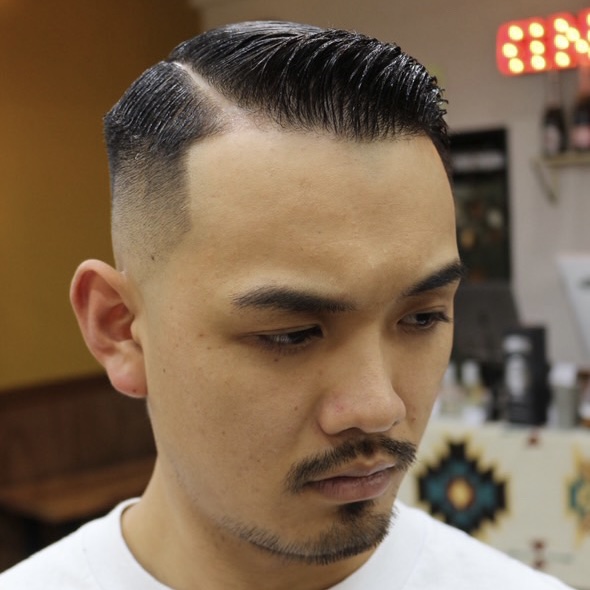 【顔剃りフル、フェード有り】カット顔剃り全体