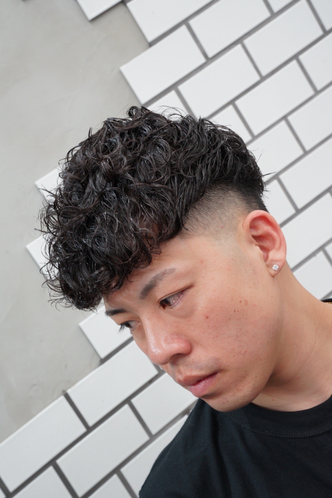 スペインカール✖スキンフェード